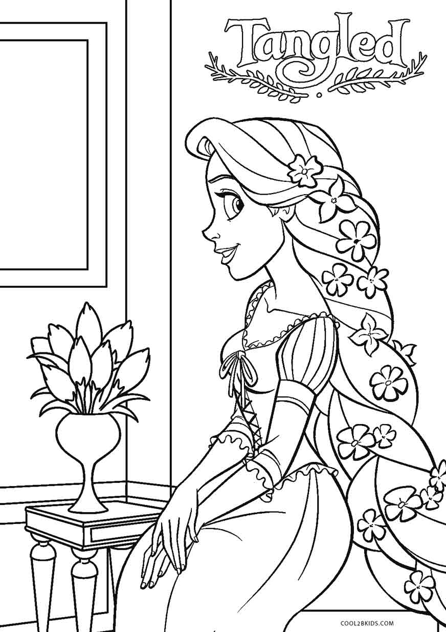 Rapunzel Coloring Pages For Kids - Visual Arts Ideas