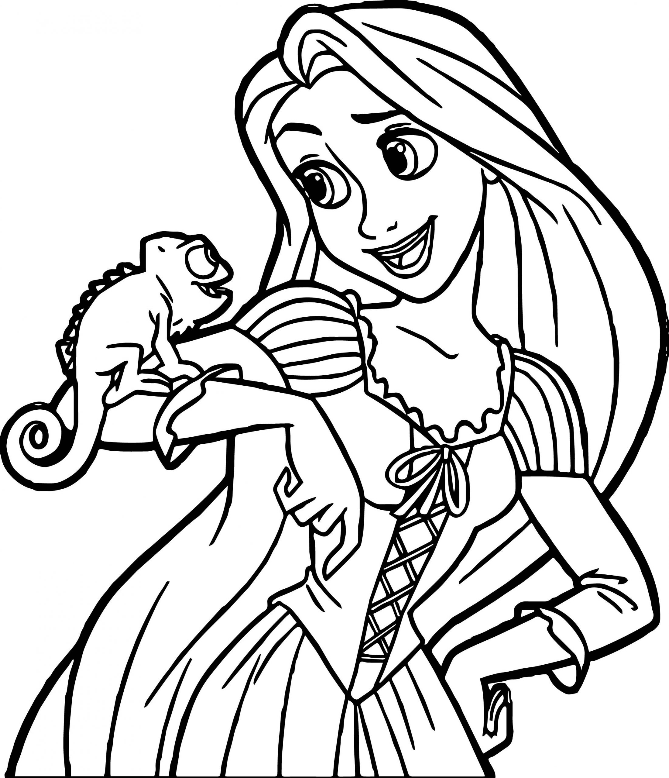 Rapunzel Coloring Pages For Kids Visual Arts Ideas