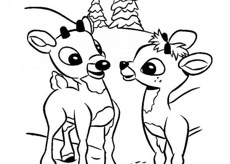 Reindeer Coloring Pages For Kids - Visual Arts Ideas