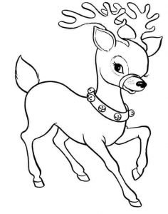 Reindeer Coloring Pages For Kids - Visual Arts Ideas