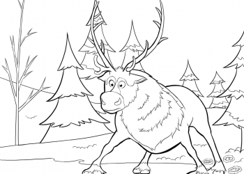 Reindeer Coloring Pages For Kids - Visual Arts Ideas