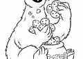 Sesame Street Coloring Pages of Cookie Monster