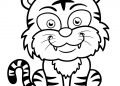 Small Tiger Coloring Pages