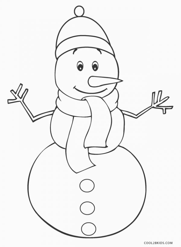 Snowman Coloring Pages For Kid - Visual Arts Ideas