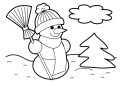 Snowman Coloring Pages Free Pictures