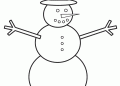 Snowman Coloring Pages Picture For Kid