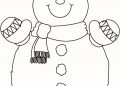 Snowman Coloring Pages with Hat