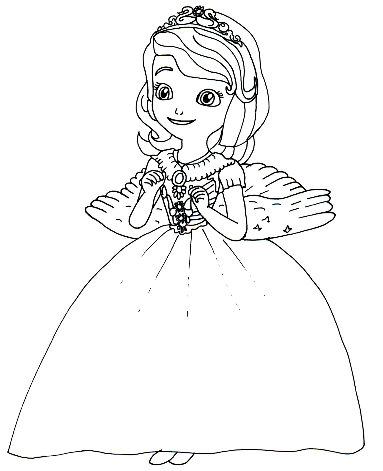 Sofia The First Coloring Pages Image For Kid.