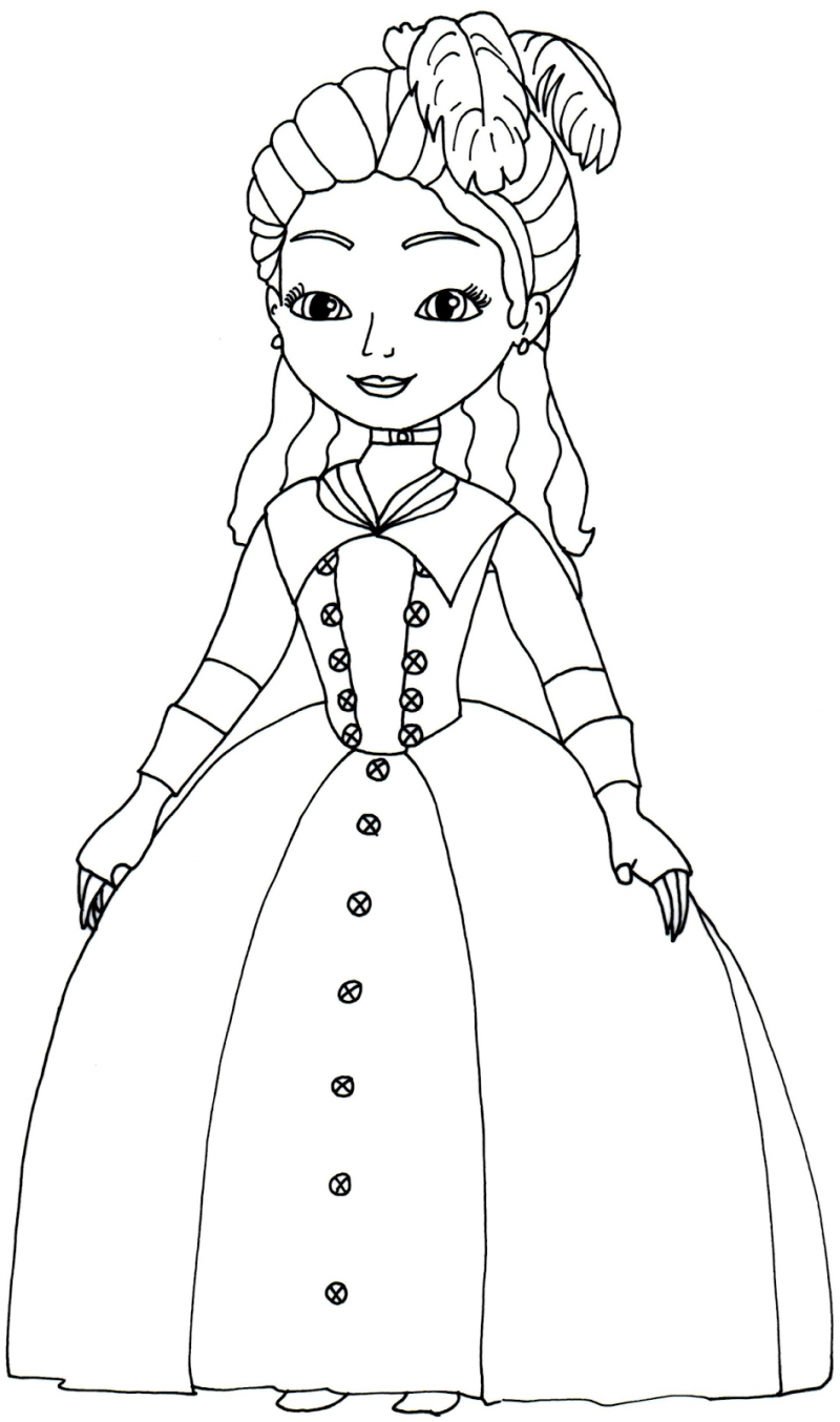 Sofia The First Coloring Pages Visual Arts Ideas