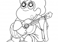 Steven Universe Coloring Pages Playing Guitar