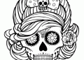 Sugar Skull Coloring Page Image