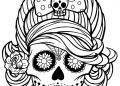 Sugar Skull Coloring Pages For Adult Images