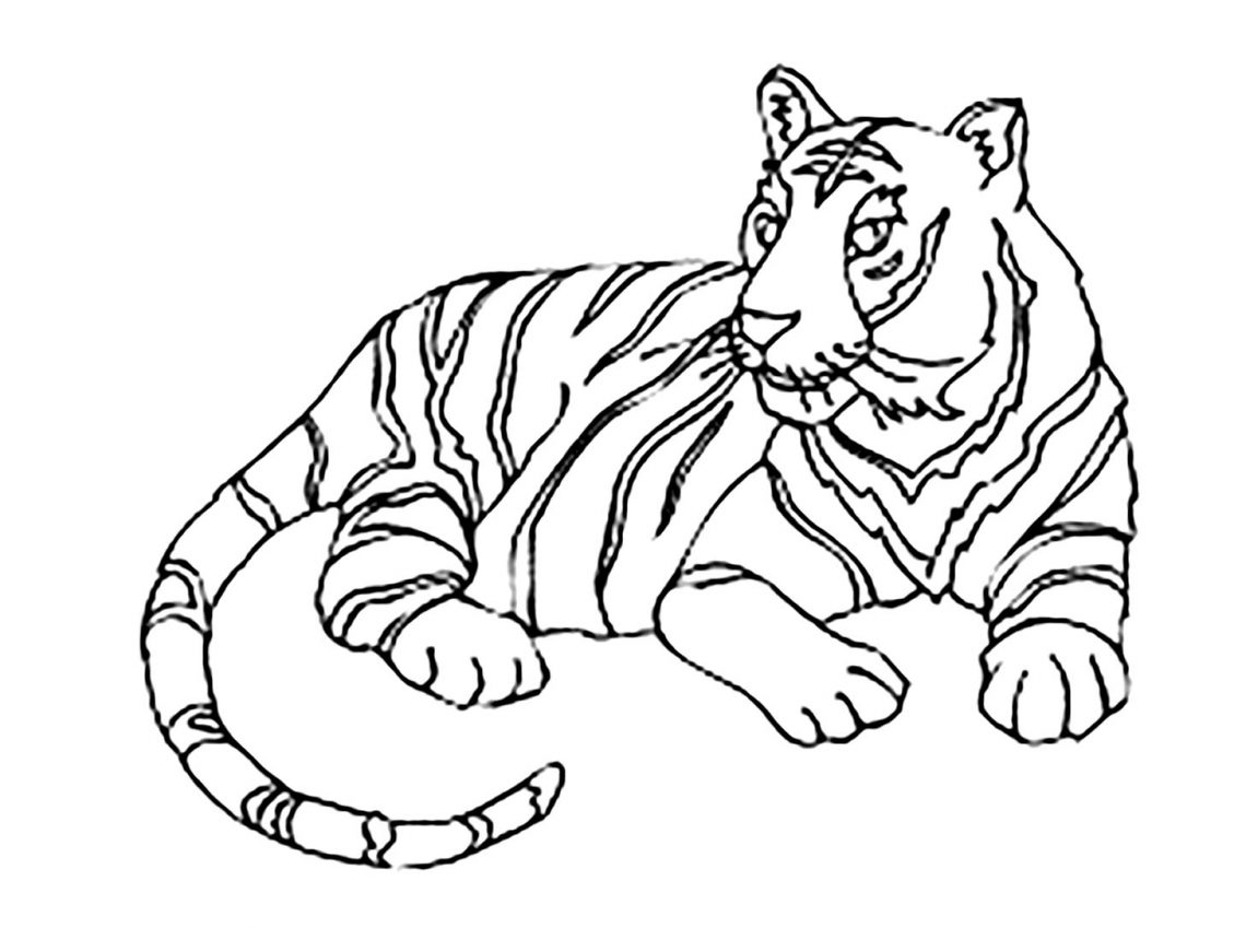 Tiger Coloring Pages For Kids - Visual Arts Ideas
