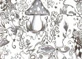 Trippy Coloring Pages of Mushroom