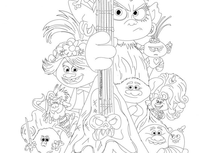 Trolls World Tour Coloring Pages - Visual Arts Ideas