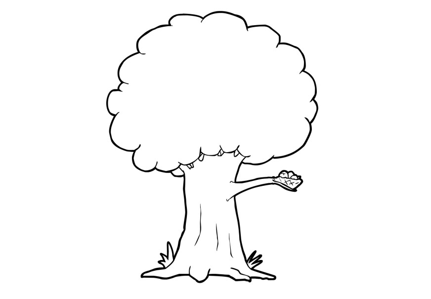 Tree Coloring Pages For Kids Visual Arts Ideas