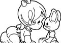 Baby Coloring Pages with Rabbit