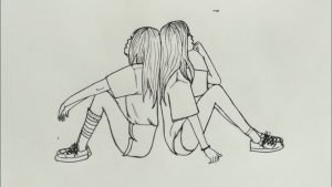 Best Friend Drawings Ideas - Visual Arts Ideas