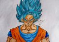 Colorful Drawing of Goku Image