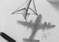 Cool Drawing of Paper Plane