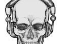 Cool Drawing of Skull with Headset