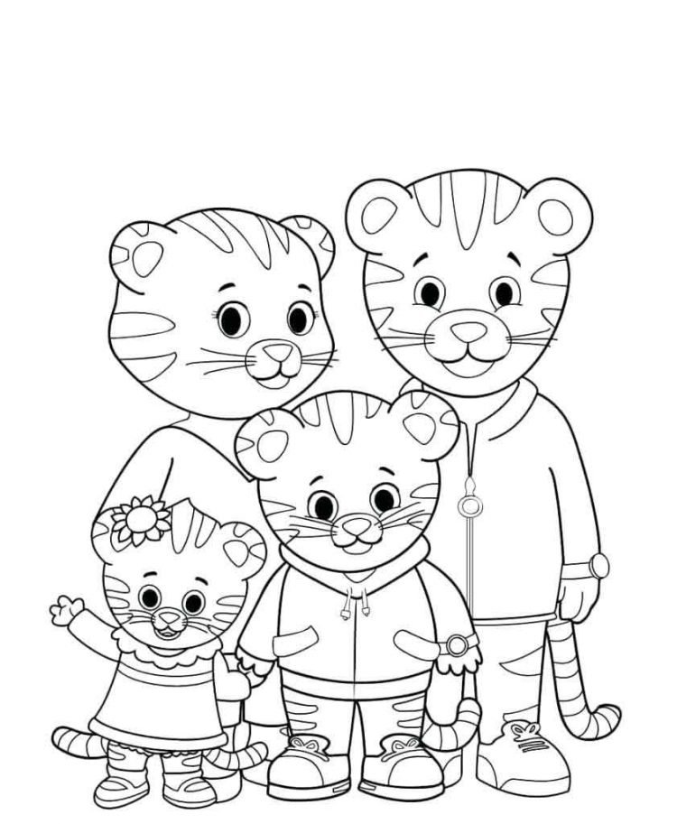 Daniel Tiger Coloring Pages - Visual Arts Ideas