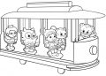 Daniel Tiger Coloring Pages on The Bus