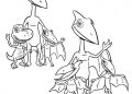 Dinosaur Train Coloring Pages of Pteranodon Family