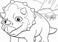 Dinosaur Train Coloring Pages of Triceratops