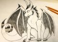 Drawing A Dragon with Pencil