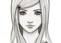 Drawing of A Girl Simple