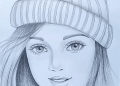 Drawing of A Girl with Beautiful Face