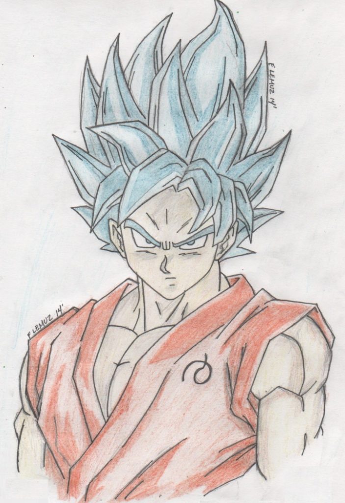 Drawing Of Goku For Dragon Ball Lovers Visual Arts Ideas