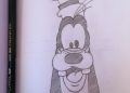 Drawing of Goofy Head Easy