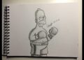 Drawing of Homer Simpson