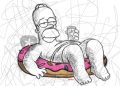 Drawing of Homer Simpson Funny