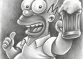 Drawing of Homer Simpson Ideas