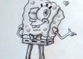 Drawing of Spongebob and Patrick