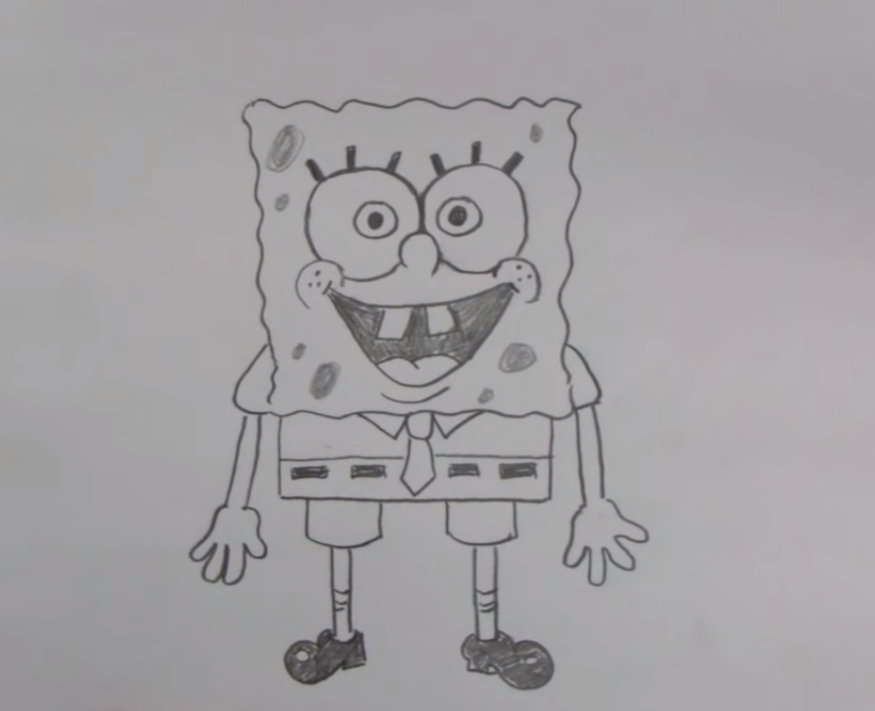Drawing of Spongebob For Kids - Visual Arts Ideas