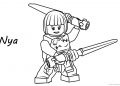 Lego Ninjago Coloring Pages of Nya Picture