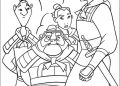 Mulan Coloring Pages of Yao and Ling