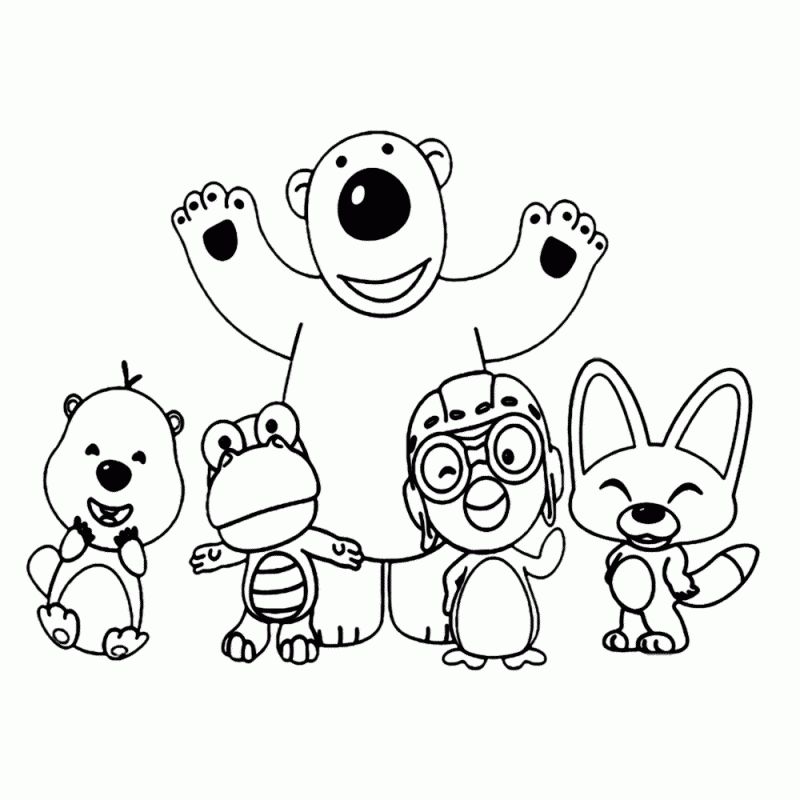 Pororo The Little Penguins Coloring Pages - Visual Arts Ideas
