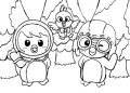 Pororo The Little Penguin Coloring Pages of Pororo and Petty