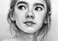 Realistic Drawing of A Girl Image