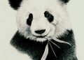 Realistic Drawing of Panda