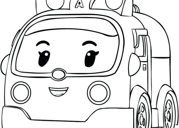 Robocar Poli Coloring Pages For Kids - Visual Arts Ideas