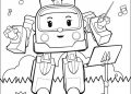 Robocar Poli Coloring Pages of Amber Image