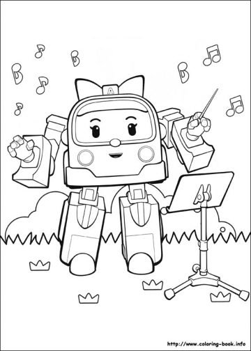 Robocar Poli Coloring Pages For Kids - Visual Arts Ideas