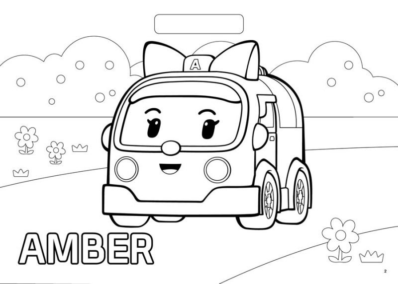 Robocar Poli Coloring Pages For Kids - Visual Arts Ideas