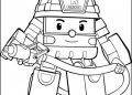 Robocar Poli Coloring Pages of Fireman